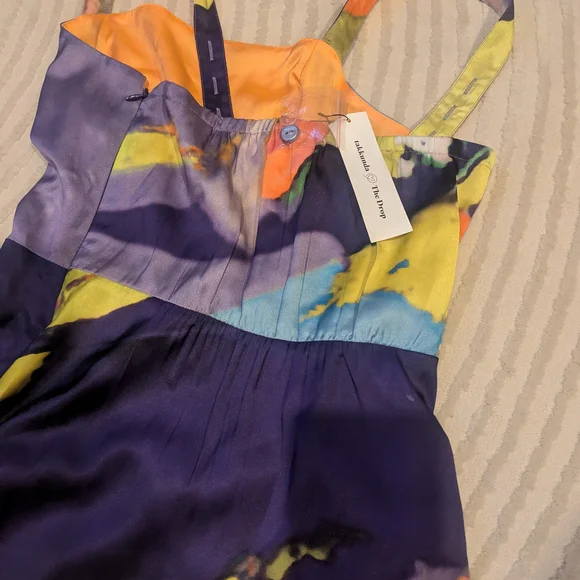 NWT The Drop x Takkunda Multi Abstract Print Button Maxi Dress | Size Small - Picture 4 of 5